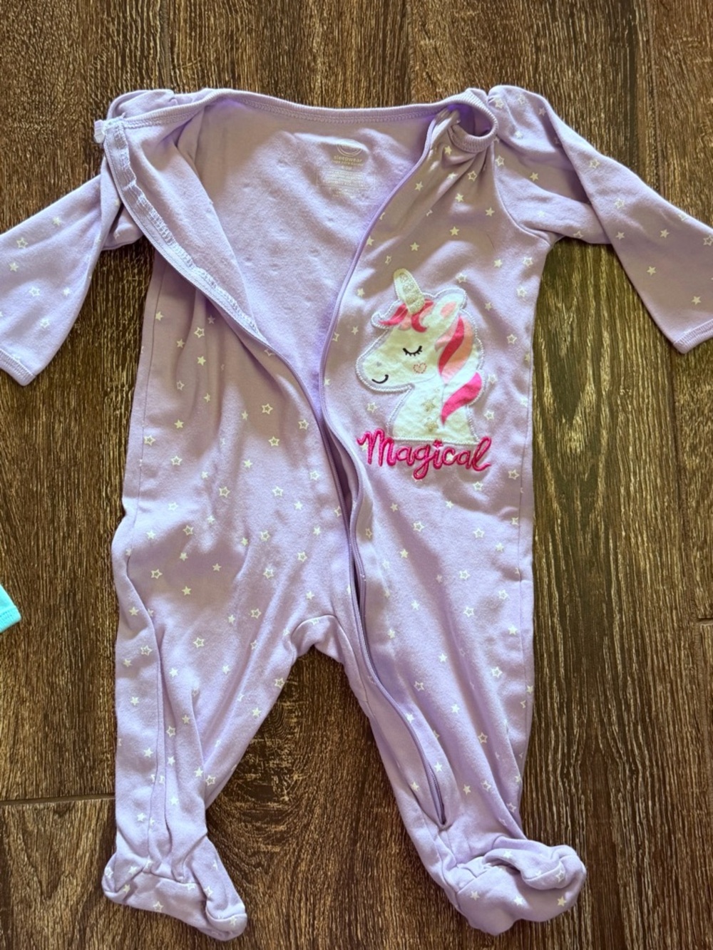 Mixed Baby Girls Sleepwear Lot - Unicorn, Mermaid & Floral Prints - Picture 4 of 11